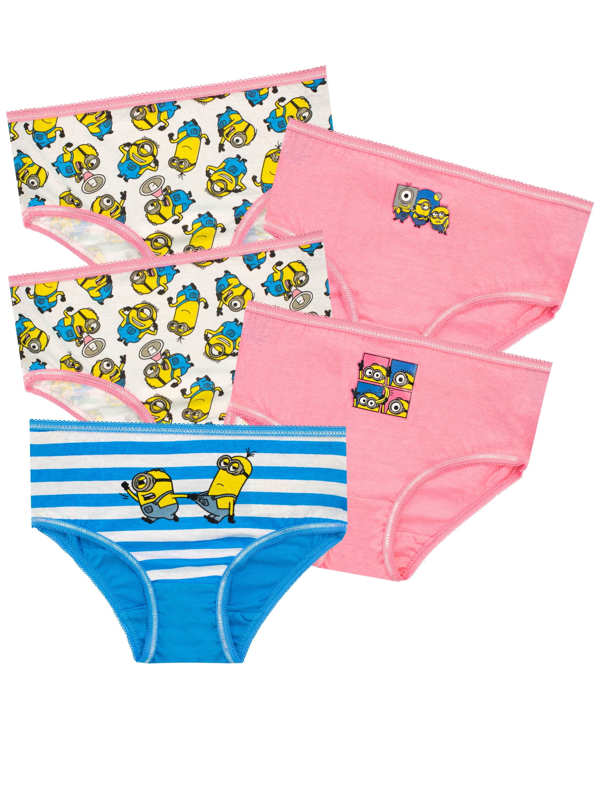 Minions Girls Kevin Underwear 5 Pack Pink Sizes 5 - 12 