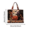 thumbnail image 3 of Halloween Bags Treat/Duffle Zipper Pumpkin Ghost Graphics Print Casual Travel Tote, 3 of 6
