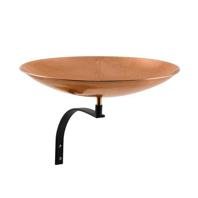Achla PCB-01-WM Polished Copper Birdbath with Wall Mount Bracket