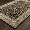 thumbnail image 4 of HomeRoots 509099 2 x 4 ft. Black & Ivory Oriental Power Loom Stain Resistant Rectangle Area Rug, 4 of 5