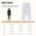 thumbnail image 5 of Fotbe Blue Checkboard Women's Pajama Pants,Sleepwear Pants,Pj Bottoms Drawstring And Pockets-Large, 5 of 7