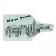 thumbnail image 1 of New York Cutting Board, Vintage Hand Drawn Urban Scenery Skyscrapers Sketch Style Downtown, Decorative Tempered Glass Cutting and Serving Board, Wine Bottle Shape, Charcoal Grey White, by Ambesonne, 1 of 1