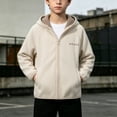 thumbnail image 4 of Bixock Toddler Boys Hooded Jackets Boys Light Jackets Kids Hoodie Outerwear Long Sleeve Hooded Zip Front Side Pockets Daily Jacket for Kids 2-12Years, 4 of 7