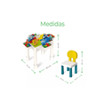 thumbnail image 5 of Mesa Didáctica Con Juego De Bloques Para Niños Incluye Silla blanco colores, 5 of 5
