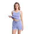 thumbnail image 4 of MINTREUS Womens Sleeveless Pajamas Set Casual Sleepwear Sets Tank Top and Shorts 2 Piece Loungewear, 4 of 8