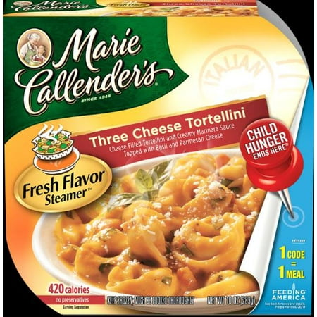 Marie Callender's Fresh Flavor Steamer Italian Recipes Three Cheese Tortellini Meal, 10.0 OZ