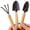 Black-A, variant on Compact Gardening Supplies Care Tools 3Pcs - Mini Garden Hand Tool Set with Metal Shovel and Wooden Rake for Bonsai, Succulents, Herbs, and Seedlings, Black, 6.69-8.38 Inch, 3 PCS