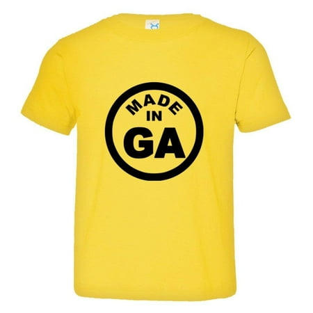 

PleaseMeTees™ Toddler From Born Made In Georgia GA Logo Label Tag HQ Tee
