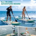 thumbnail image 2 of PYY Ultra-Light Inflatable Rise Up Paddle Board for Adults & Youth – Wide Stable Non-Slip Deck, High Quality Paddle, Pump & Carry Bag, All Skill Levels – Light Wood, 335cm, 2 of 8
