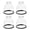 Black Ring Clear Glass Shade-4 Pack, variant on 4 Packr Glshade Replacements Bell Shaped Covers With Ring 4.92"high 4.72"diameter 1.65 "fitter High Transmittance Globe Lampshade