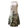 thumbnail image 4 of Fridja Robe Longue d'Été Décontractée Sans Manches à Col Rond Imprimé Floral pour Femmes, 4 of 4