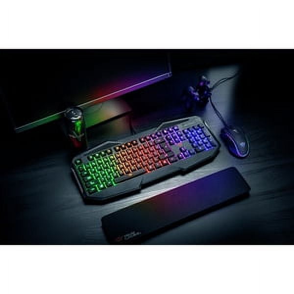  Trust GXT 280 Adjustable LED RGY Backlit Wired Gaming Keyboard,  Programmable Keys, Black : Electronics