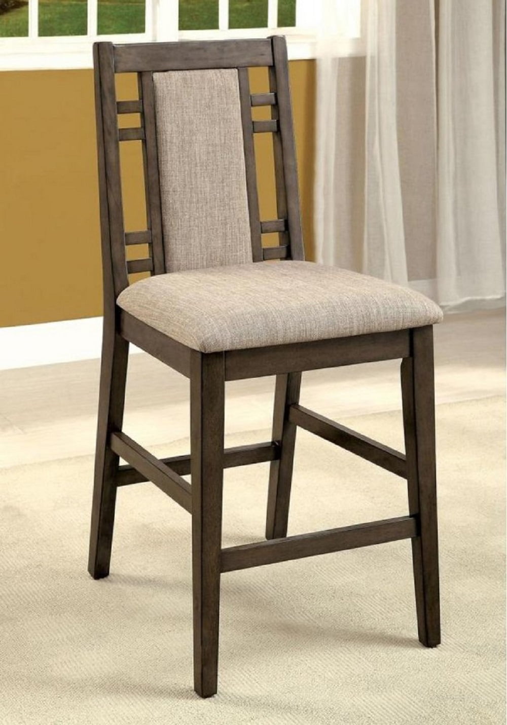 Counter Height Dining Chair, Weathered Gray