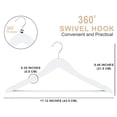 thumbnail image 4 of Utopia Home Wooden Hangers, White – Durable & Slim Suit Hangers with 360° Rotatable Hook & Shoulder Grooves, 20 Pack, 4 of 7