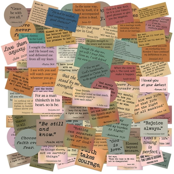 Puraesla 160pcs Boho Christian Stickers Inspirational Bible Verse Stickers, Waterproof Vinyl Faith & Jesus Decals for Journaling Bibles Water Bottle Scrapbook Laptop Gifts for Kids