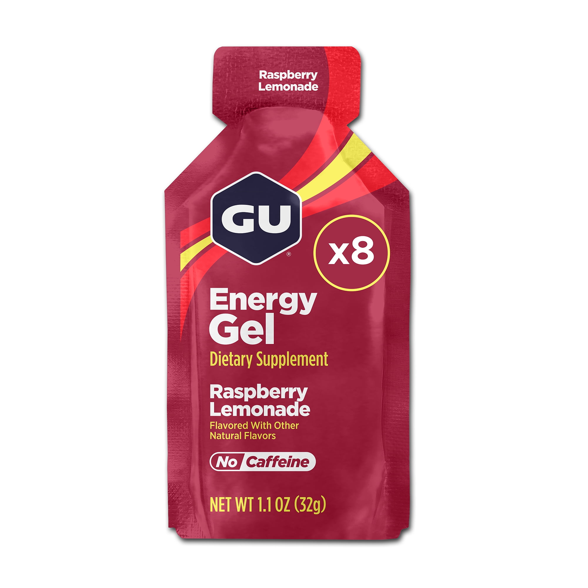 GU Energy, Original Energy Gels, Raspberry Lemonade - 8 count