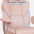 thumbnail image 4 of CELTOSS Executive Office Chair 400LBS, High Back Computer Gaming Chair with Arms and Footrest, Ergonomic Desk Chair with Lumbar Support, 90–135° Reclining Office Chair for Home Work, Pink, 4 of 14