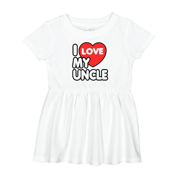 Inktastic I Love My Uncle Girls Baby Dress
