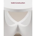 thumbnail image 4 of VASAGLE Side Table, 2 Tier Small Accent End Table, Nightstand with Lower Shelf for Small Spaces, Living Room, Bedroom, Cloud White, 4 of 5