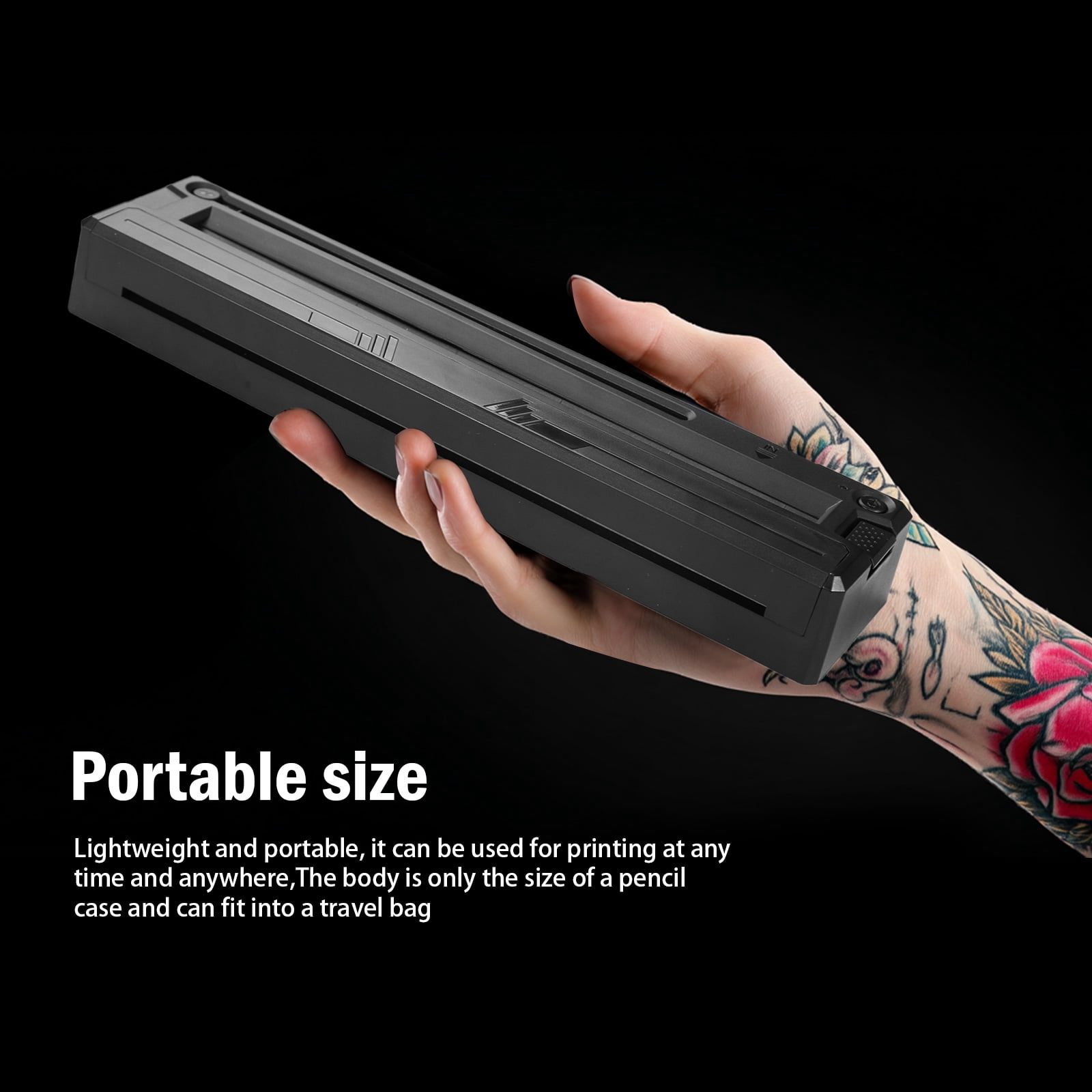 Wireless Tattoo Stencil Printer 2 in 1 Thermal Tattoo Transfer Printer with Patented Limit Device, Compatible with Android iOS Windows, Bluetooth 5.0/4.2 + USB, 203DPI, 50KM Printhead Life