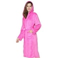 thumbnail image 3 of Fantaslook Womens Long Robes Plush Fleece Hooded Bathrobe with Pockets Fluffy Nightgown Sleepwear, 3 of 6