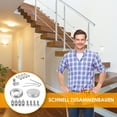thumbnail image 3 of Teedor Handrails for Outdoor Steps, Stair Handrail Fits 3 to 4 Steps, Metal Handrails Outdoor for Concrete Steps, Handrail with Installation kit (4 crossbar), 3 of 8