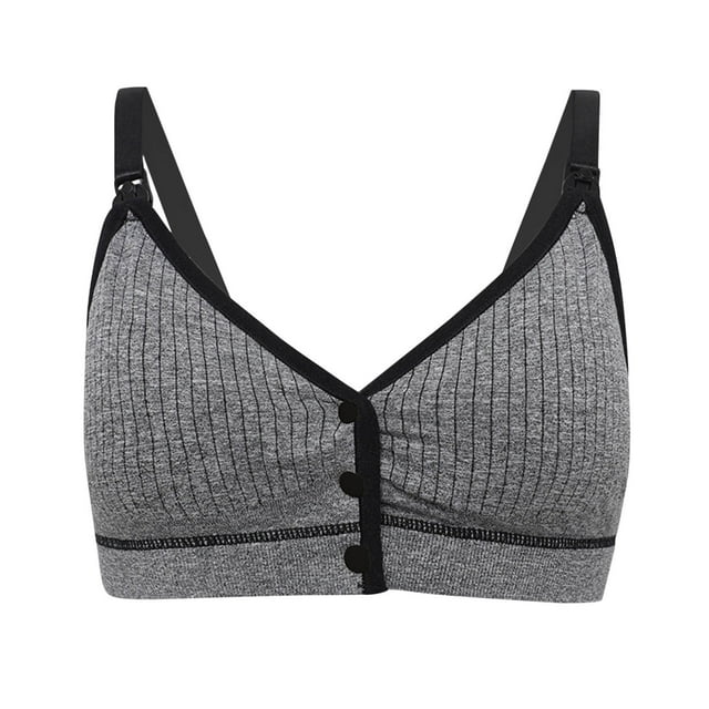 WRKEKC Front Closure Push Up Bra for Women Wireless Lace Pattern Comfort Support Lightly Padded T-Shirt Bra Adjustable Straps Everyday Wear