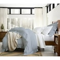 thumbnail image 4 of Delara Organic Cotton Duvet Set, 300 Thread Count, GOTS Certified, 3-Piece Ruffled Duvet cover with 2 Shams, 4 of 5