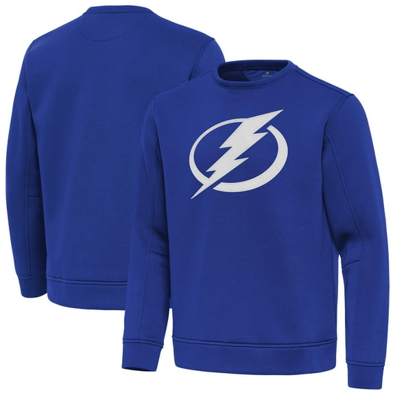 Men's Antigua Royal Tampa Bay Lightning Relevant Lightweight Pullover Sweatshirt