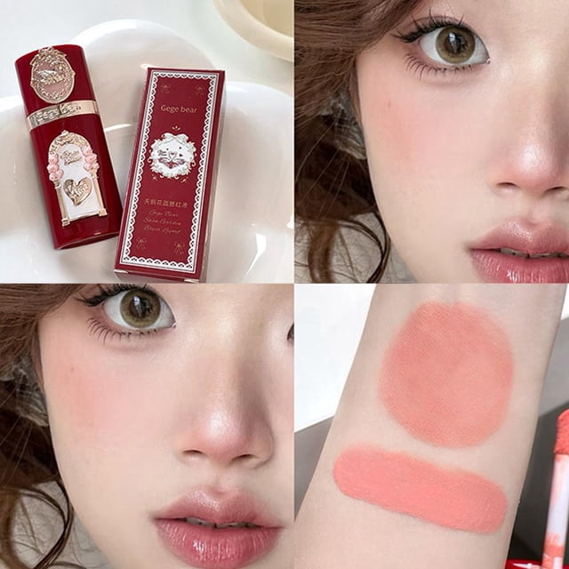 Milk Peach Liquid Blush Matte Rouge Velvet Garden Blusher Sponge Contour Waterproof Tint Face