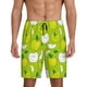 thumbnail image 1 of Balery Green Apple Pantalones cortos de pijama de punto de algodón para hombre con cinturilla y bolsillos-Medium, 1 of 6