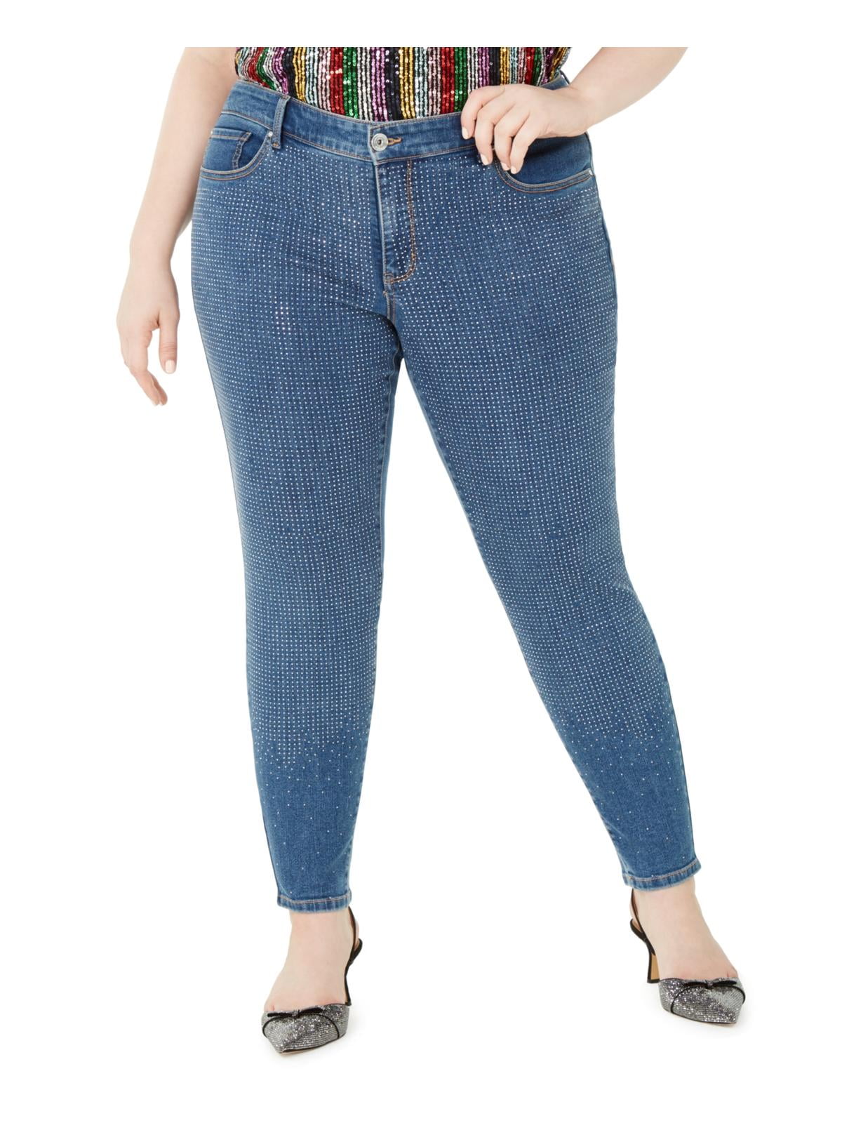 INC Womens Plus Embellished Mid-Rise 