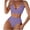 Purple, variant on ZQUUVOU Women's Color Block Bikini Set V Neck Tankini Top Two Piece Swimsuit with Removable Padded Swimsuit Beachwear Navy