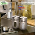 thumbnail image 7 of Spice Jars with Window - 3oz Spice Bottles with Shaker Lids, Empty Seasoning Containers with Adjustable Pour Holes for Kitchen, Spice, Storage, Stainless Steel Top Flow Salt & Pepper Shakers (9), 7 of 7