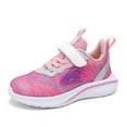thumbnail image 1 of FAOWME Chaussures de Course Décontractées Confortables à Lacets en Maille pour Enfants Rose Vif 8-9 Ans, 1 of 8