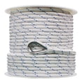 thumbnail image 1 of 0.37 x 600 ft. Boattector Double Braid Nylon Anchor Line W Thimble with Blue Tracer, White, 1 of 1