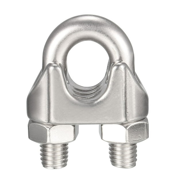Clip de cable de acero inoxidable de 4 piezas para cuerdas de alambre de 1/2" 12mm
