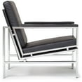 thumbnail image 5 of Studio Designs Home Atlas Bonded Leather and Metal Accent Chair in Black/Chrome, 5 of 7