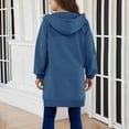 thumbnail image 5 of KAUOD Youth Boys Girls Long Hoodi𝐞s Jackets Zip up Cotton Coats Teen Kids Plain Oversized Sweatshirts Clothes with Pockets, 5 of 7
