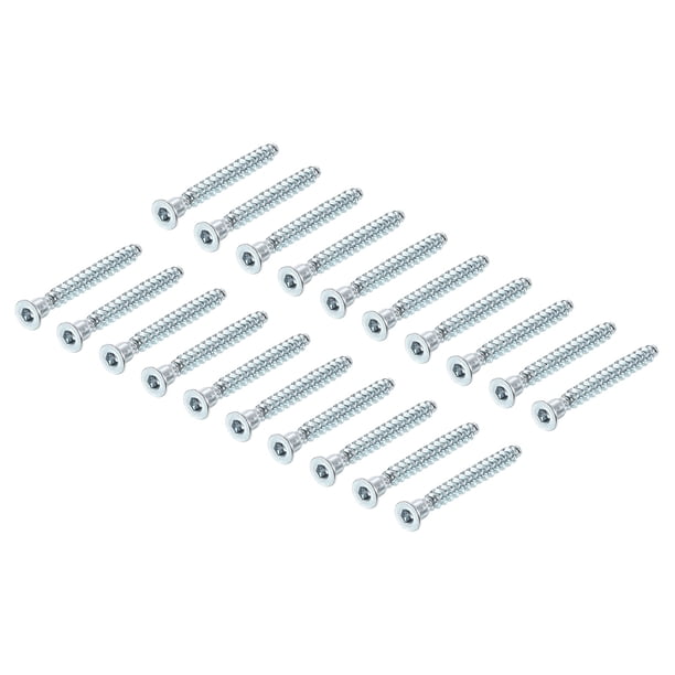 Tornillo Confirmat Uxcell para muebles 6.3x50mm tornillos de madera con socket hexagonal galvanizados 20pcs