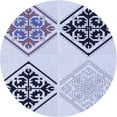 thumbnail image 1 of Ahgly Company Tapis Rond Lavable en Machine Intérieur Transitionnel Bleu Lavande, 3 Pieds Rond, 1 of 7