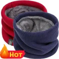 thumbnail image 2 of Bufanda de lana de felpa para hombres y mujeres, cubierta de cuello de punto de Color sólido, bufanda a prueba de frío al aire libre, pañuelo de ciclismo cálido, moda de invierno, 2 of 5