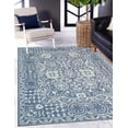 thumbnail image 2 of EORC BLUE Hand Knotted Wool/Bamboo Silk Traditional Agra Rug, 10' x 14', 2 of 6