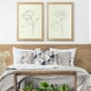 My Texas House - Floral Contour Study Framed Wall Art Print Set - 16x24