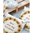 thumbnail image 2 of Pack of 2 Outdoor Pillow Covers, You are My Sunshine Sunflower Wreath Waterproof Square Throw Pillowcase Cushion Decorative Pillow Covers for Couch Patio Tent, 18x18 in, 2 of 6