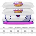 thumbnail image 2 of HAHDAXIA Cat Food Bedding Solid Comforter Set for All Seasons,3 Pieces(1 Comforter+2 Pillowcases),Soft Microfiber Bedding Set Queen(90"x90"), 2 of 7