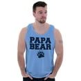 thumbnail image 5 of Papa Bear Dad Father's Day Pawprint Tank Top Sleeveless Tee Men Brisco Brands X, 5 of 6