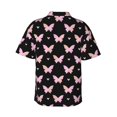 thumbnail image 3 of Daiia Gradient Butterfly Hawaiian Shirt for Men Gentle Cotton Regular Short Sleeve Casual-X-Large, 3 of 9