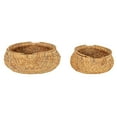 thumbnail image 6 of Household Essentials Water Hyacinth Handwoven Flower Basket Set, Natural, Set of 2, 6 of 9