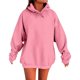 thumbnail image 3 of Sudadera con cremallera para mujer,Sudadera con capucha para mujer, blusa informal de manga larga, blusa lisa de poliéster, largo regular para casa o el trabajo, sopatenor, 3 of 8